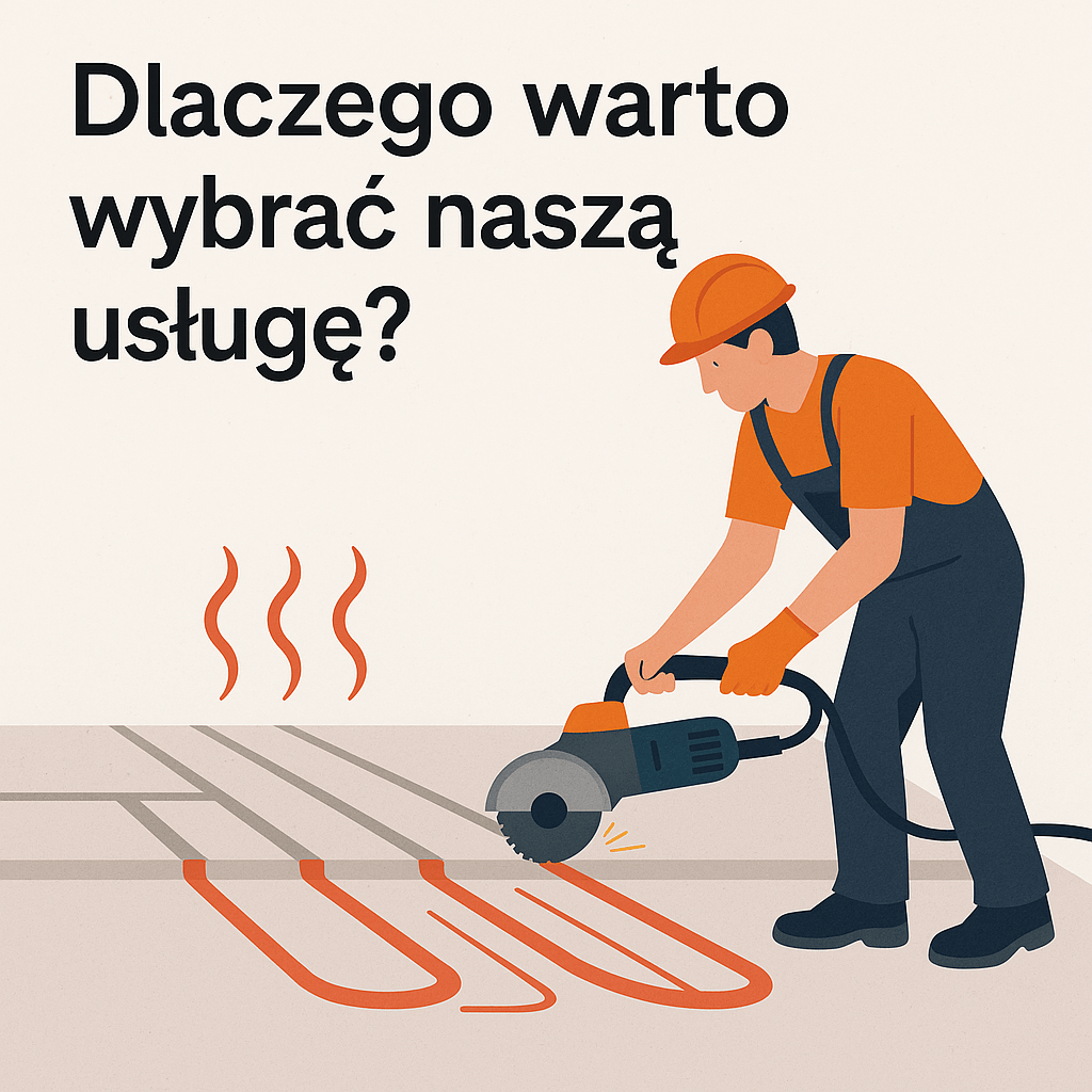 Frezowanie betonu pod ogrzewanie podłogowe